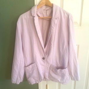 Free People Lilac Linen Blazer XS